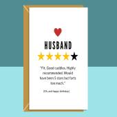 Funny Husband Birthday Card - For Him - Personalised if required - For Husband on his birthday - Rude - Adult - Cheeky Card