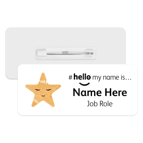 #hello my name is... Name Badge - Boho Baby Star