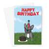 Happy Birthday Card - Cute French Bulldog - A5 Greeting Card - A5 Portrait - 1 Card