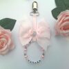 Personalised Pram Charm,Light pink pram charm,New Baby girl gift,Shower gift - No bag