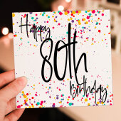 Personalised any age birthday confetti-style card: 16th, 18th, 21st, 30th, 40th, 50th, 60th, 70th, 80th, 90th (Size A6/A5/A4/Square 6x6")