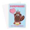 Cute Red Panda Birthday Card For Her - A5 Portrait - 1 Card