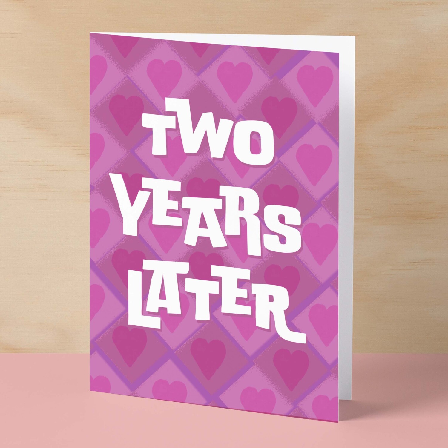 2nd Wedding Anniversary Card For Wife Anniversary Card for Husband Anniversary Card For Boyfriend or Girlfriend Second Anniversary Gift - Large (5x7) / Blank Message