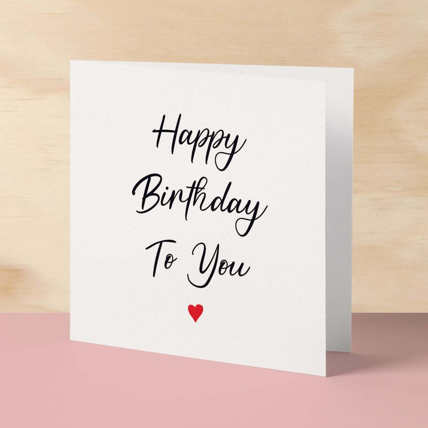 Happy Birthday Card For Him Boyfriend Birthday Card Girlfriend Birthday Card Husband Happy Birthday Card For Wife or Best Friend - Square (6x6) / Blank Message