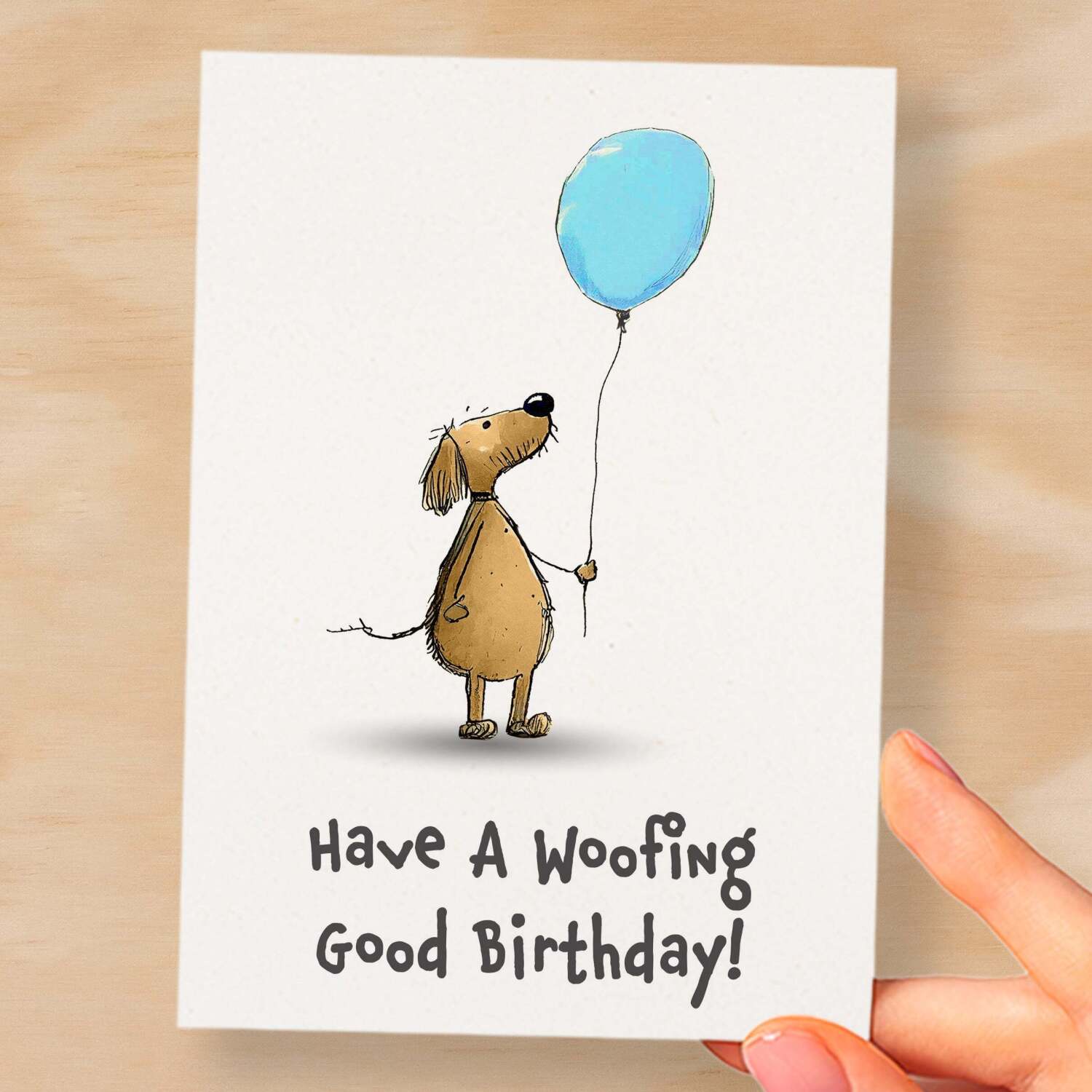 Birthday Card For Children Cute Dog Birthday Card For Child Card For Boy Birthday Card For Girl Woofing Good Fun Birthday Card For Kids - Small (4x6) / Blank Message