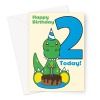 2nd Birthday Card For Boy - Dinosaur - A5 Portrait - 1 Card