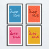 Manchester, Mancunian, Manc dialect, sayings print - A5 - Glossy - Blue
