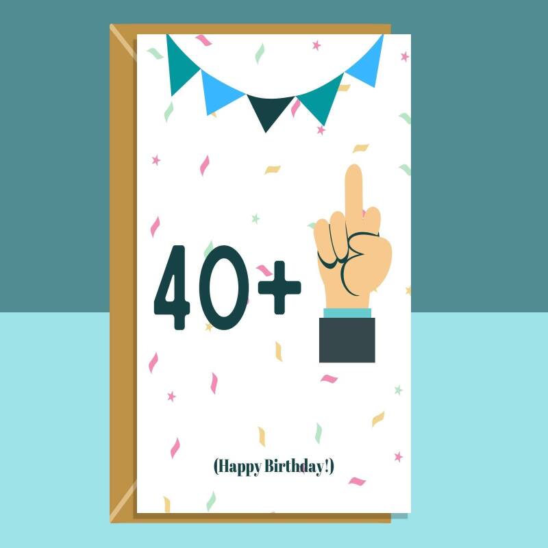 Funny 41st Birthday Card - For Him or For Her - Birthday card for 41 year old - Cheeky Middle Finger Card