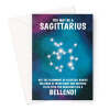 Sagittarius Rude Star Sign Birthday Card - A5 Portrait - 1 Card