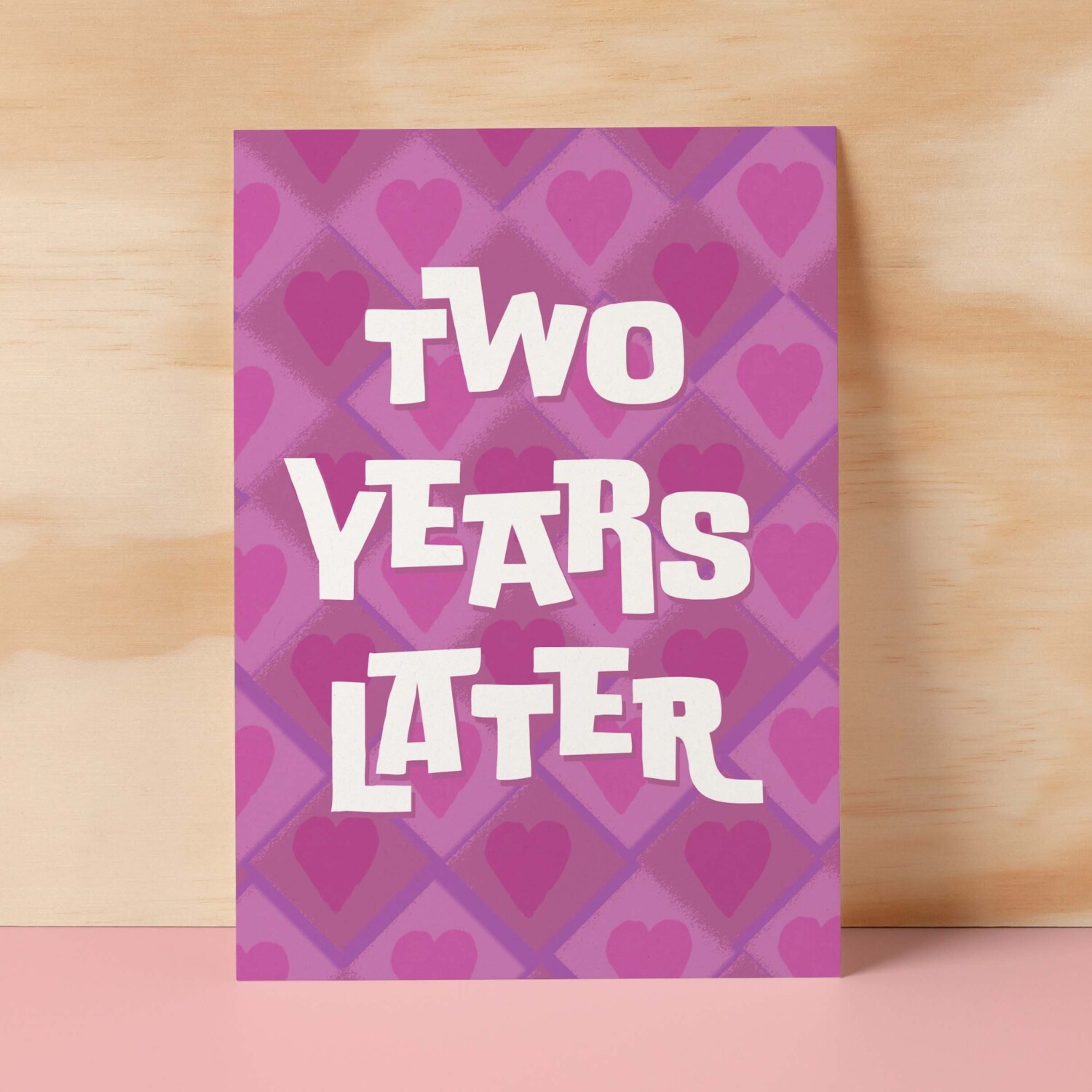 2nd Wedding Anniversary Card For Wife Anniversary Card for Husband Anniversary Card For Boyfriend or Girlfriend Second Anniversary Gift - Large (5x7) / Blank Message