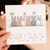 Bunny rabbits and colourful eggs Happy Easter Sunday cute card for any age, adults and children (Size A6/A5/A4/Square 6x6") - A6: Single card