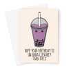 Taro Bubble Tea Birthday Card For A Friend - A5 Portrait - 1 Card