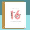 16th Daughter Birthday Card - Personalised - For your Daughter turning 16 years old. Customised. Sweet 16. - Blank inside - Small