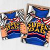 Super Dad superhero comic book style Father's Day card for dad, daddy, father from son, daughter, children (Size A6/A5/A4/Square 6x6") - A6: Single card