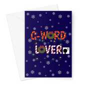 Funny C-word Lover Christmas Card