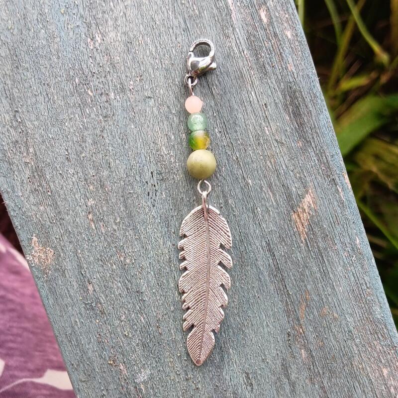 Feather bag/purse charm