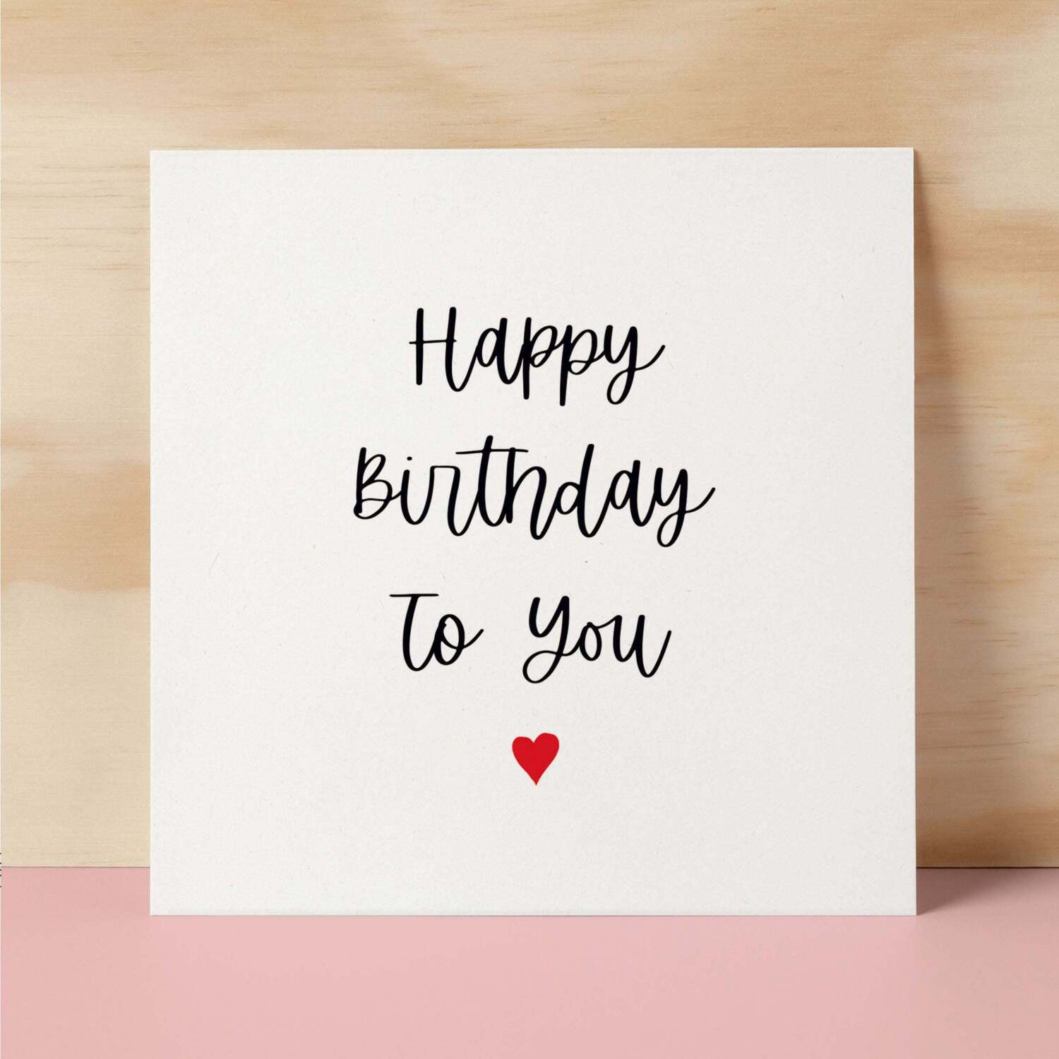 Happy Birthday Card For Him Boyfriend Birthday Card Girlfriend Birthday Card Husband Happy Birthday Card For Wife or Best Friend - Square (6x6) / Blank Message