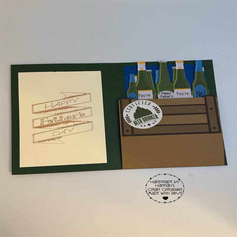 Quench Your Thirst with a Handcrafted Beer Crate Pop Up Card
