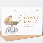 Coming Soon, Baby Stroller Pregnancy Reveal Cards