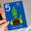 Dinosaur you're roarsome personalised with relation and age birthday for ages 1-6 child, boy, girl, relation (Size A6/A5/A4/Square 6x6") - A6: Single card