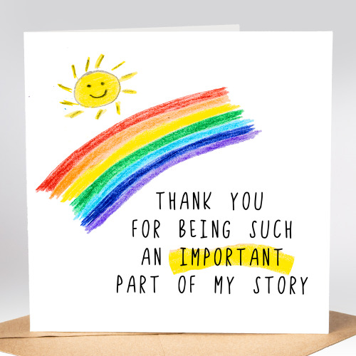 Thank you for being such an important part of my story, Personalised Teacher Card