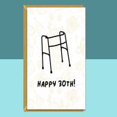 Funny 30th Birthday Card - Personalised inside if required - For Him or For Her - Perfect greetings card for someone turning 30 years old