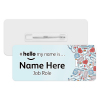 #hello my name is... Name Badge - Blue Medical Corner