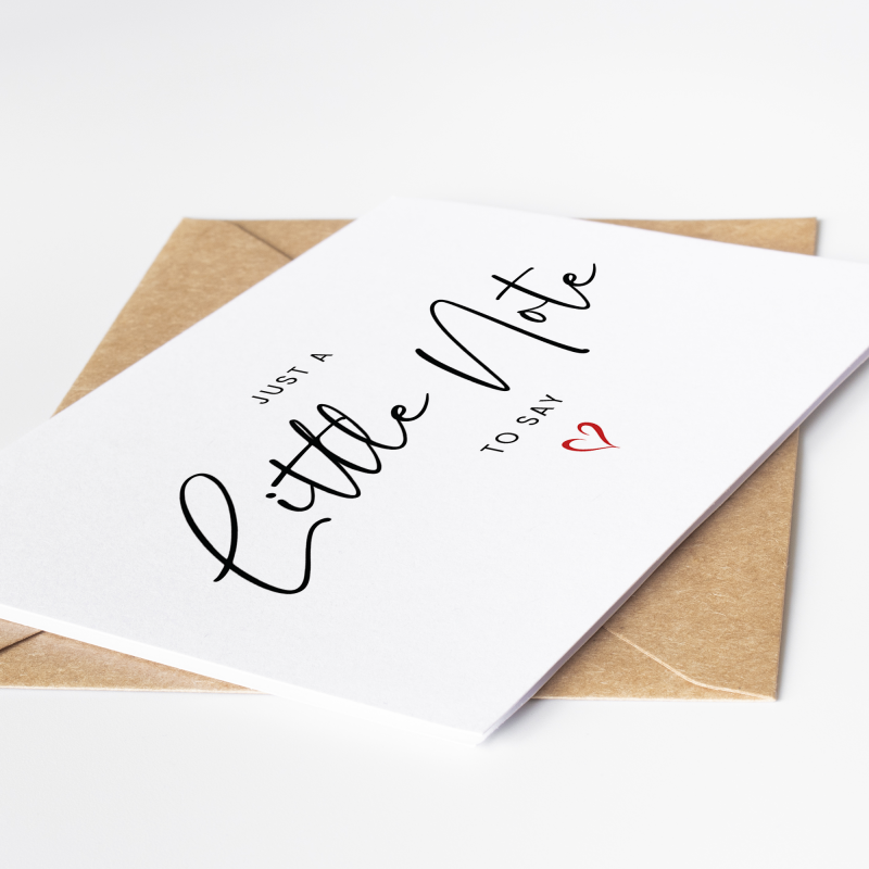 Pregnancy Reveal Cards - Just a Little Note to say Baby Card - A6 - 4.1" x 5.8"