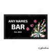 Personalised Bar Runner Mat, Darts Home Bar Opener & 4 x Drinks Coasters Gift Set Garden Bar Sets / Personalised Mats Home Bar - Darts Gift - Set of 4 Coasters