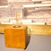 Buy2get3rd free - Small - Rustic Industrial Lamp Inset - Reclaimed Wood - Quirky Square Rectangle - Desk Lamp Table Lamp - Bedside Lamp - Man/She Cave - Handmade