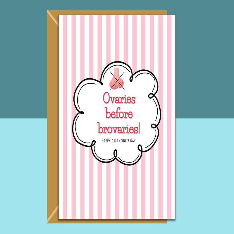 Funny Galentine's Day Card for Her - Ideal for your bestie, single friends this Valentines. - Blank inside - Regular - Matte Card