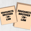 Funny favourite in laws birthday card for mother, father, son, daughter, brother or sister in law (Size A6/A5/A4/Square 6x6") - A6: Single card - Blue