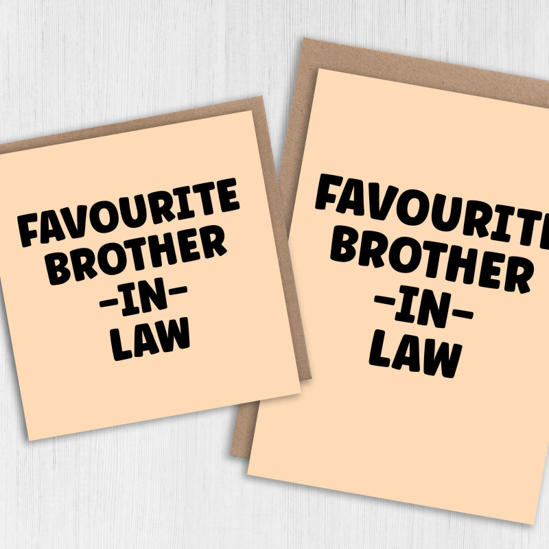 Funny favourite in laws birthday card for mother, father, son, daughter, brother or sister in law (Size A6/A5/A4/Square 6x6") - A6: Single card - Blue