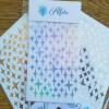 4 Point Star Stickers, Holographic, Silver or Gold - Gold