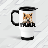 Personalised Stainless Steel Dog Breed Design Travel Mug