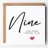 9 Year Anniversary Card For Husband, Wife 9th Anniversary Card, Happy 9th anniversary 9 year Card Funny Greeting Card wife husband