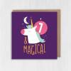 Children, child, boy, girl, kids any age birthday card: Magical unicorn - 1st, 2nd, 3rd, 4th, 5th, 6th, 7th (Size A6/A5/A4/Square 6x6") - A6: Single card