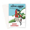 Funny Christmas Card - Festive Jumper Ski Pun - A5 Portrait - 1 Card