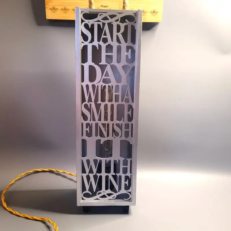 Quote for all Wine lover-Decorative Lamp-Rope Handle Unique Gift for Wine Lovers-Unique Home Décor-Rope Handle & Twisted Cord