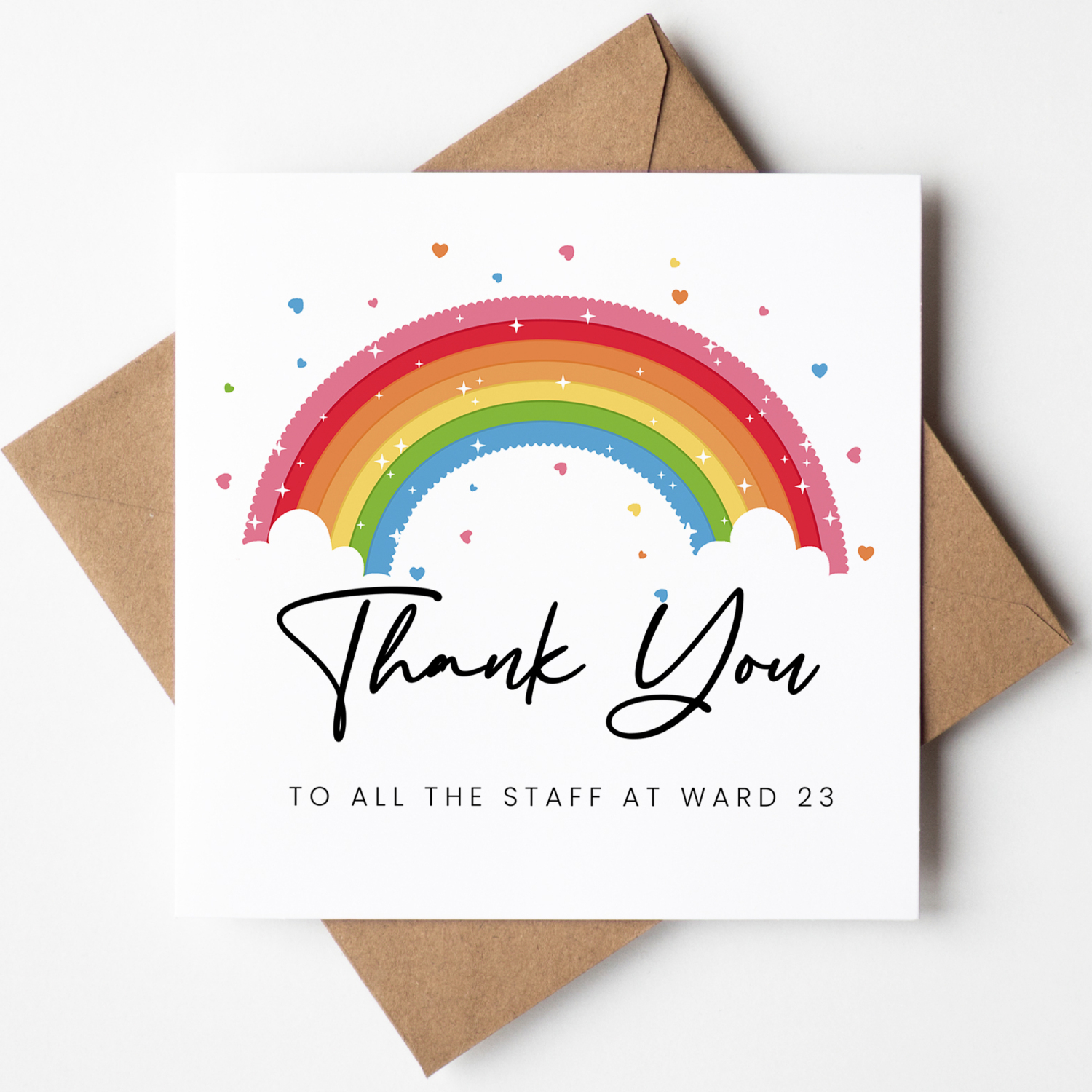 Thank you Rainbow hospital ward Card