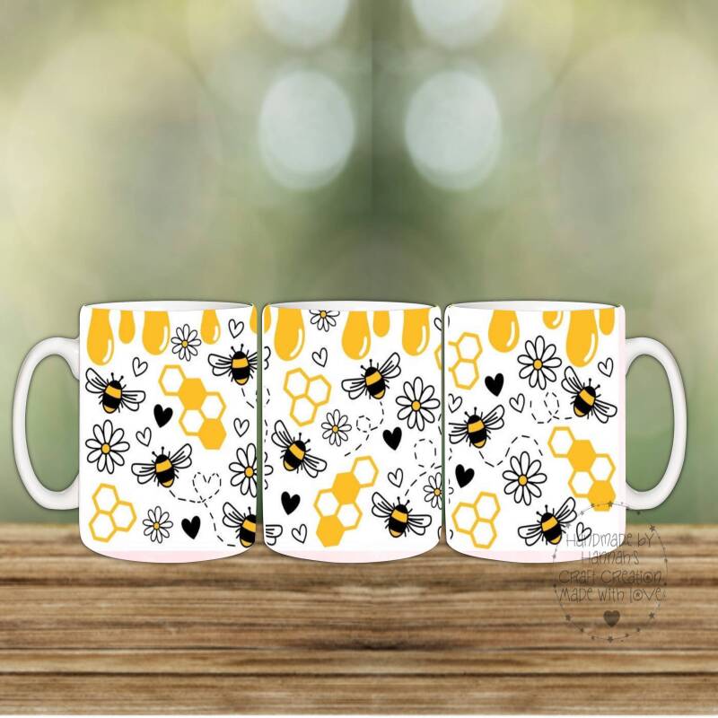 Adorable Gnome Mugs with Sunflower and Bee Design - Honeycomb
