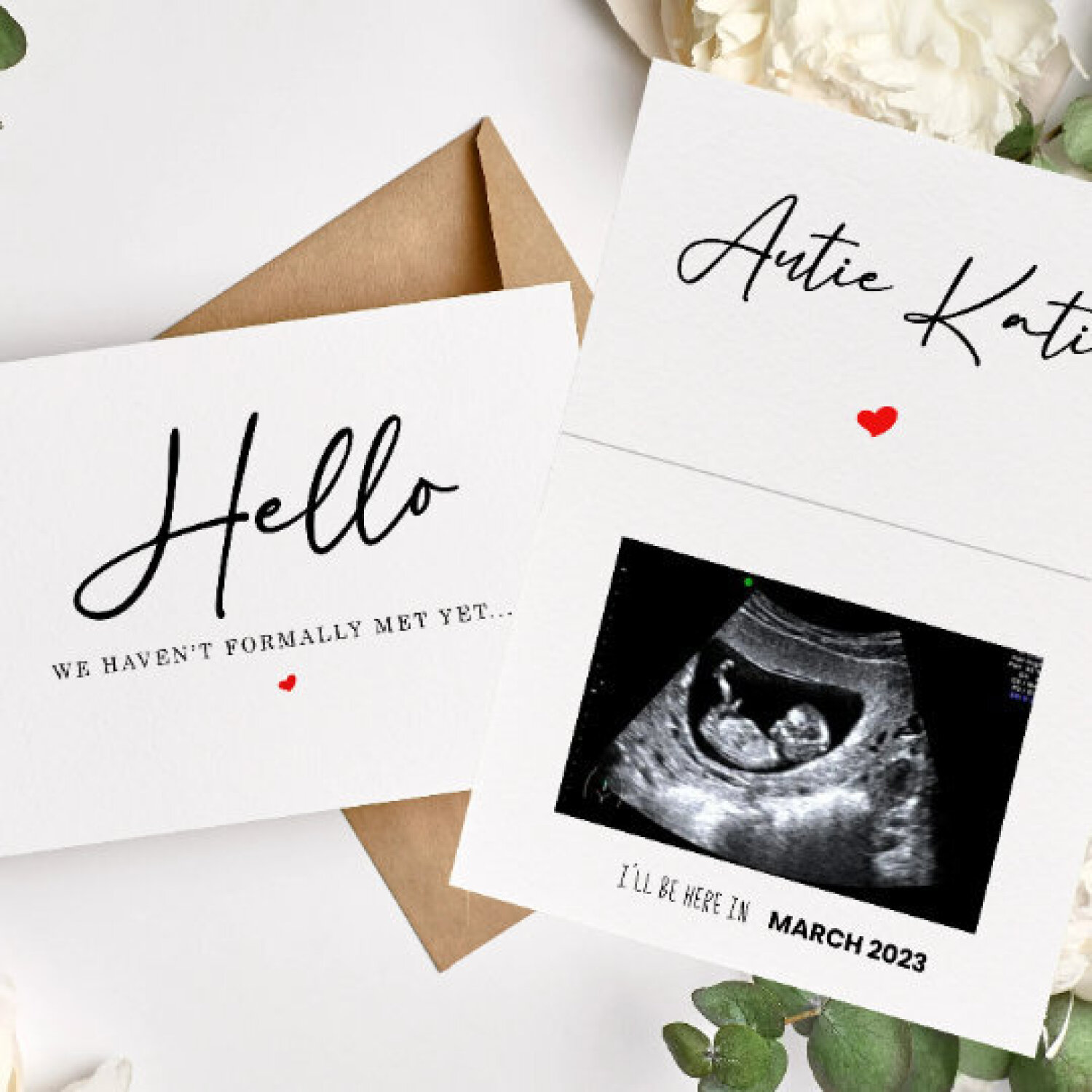 Baby announcement card Hello We haven't Formally Met - A6 - 4.1" x 5.8"