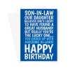 Son-In-Law Birthday Card - Funny Card From Awesome In-Laws - A5 Portrait - 1 Card