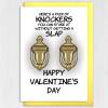 Here's a pair of knockers you can stare at without getting a slap funny, rude, breasts, boobs, tits, Valentines card (A6/A5/A4/Square 6x6") - A6: Single card