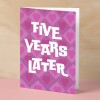 5th Wedding Anniversary Card For Wife Anniversary Card for Husband Anniversary Card For Boyfriend or Girlfriend Fifth Anniversary Gift - Large (5x7) / Blank Message