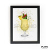 PINA COLADA  Splatter Art Print, High Gloss Print, Splash Art, Home Decor, Home Bar Custom Drink Art Cocktails - A6