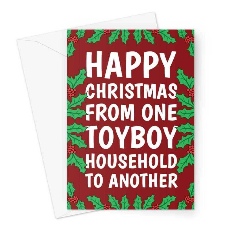 Funny Toyboy Household Joke Christmas Card - A5 Portrait - 1 Card