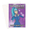 Cute Daughter Birthday Card - Anime Superstar - A5 Portrait - 1 Card