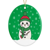 Cute Snowman Christmas Tree Decoration - white