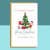 God-Daughter Christmas Card - Ideal personalised Xmas card for your God-Daughter - Blank inside - Large